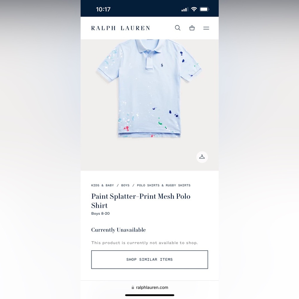 POLO Paint Splatter–Print Mesh Polo Shirt - Picture 3 of 8